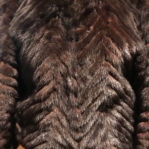 Black Mink Chevron Print Jacket